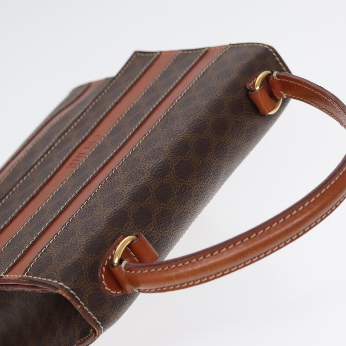 CELINE Macadam Canvas Hand Bag Pvc Brown - 6