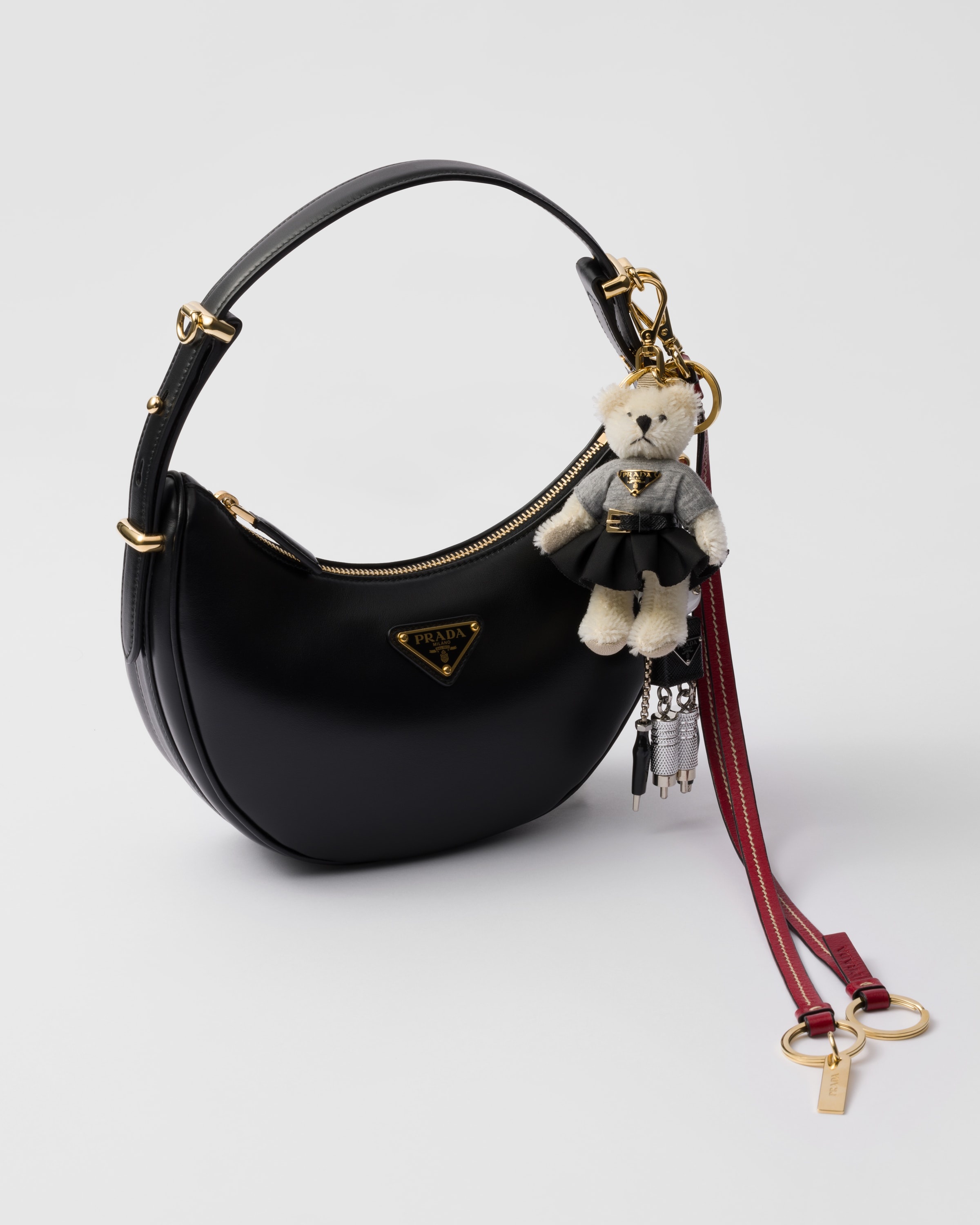 Leather bag charm and keychain - 2