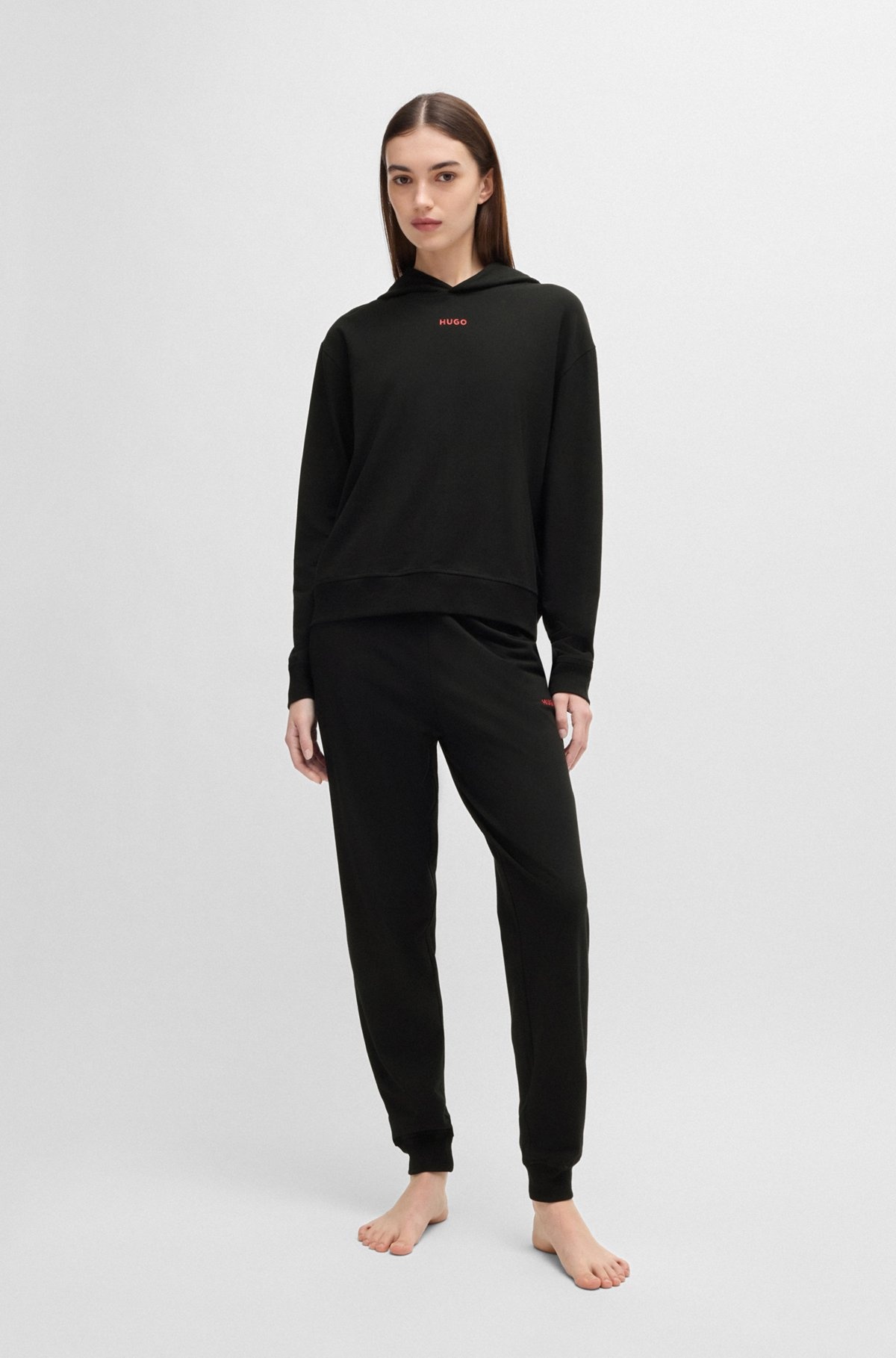 STRETCH-JERSEY HOODIE WITH LOGO PRINT - 3