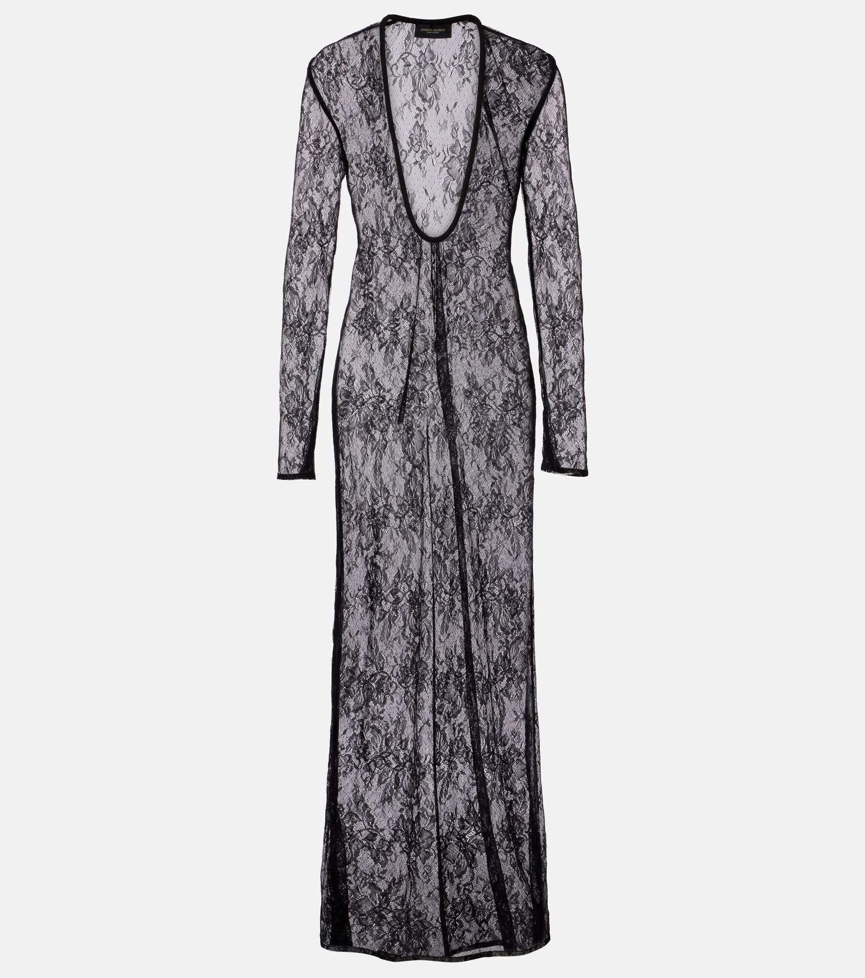 Sheer lace maxi dress - 1