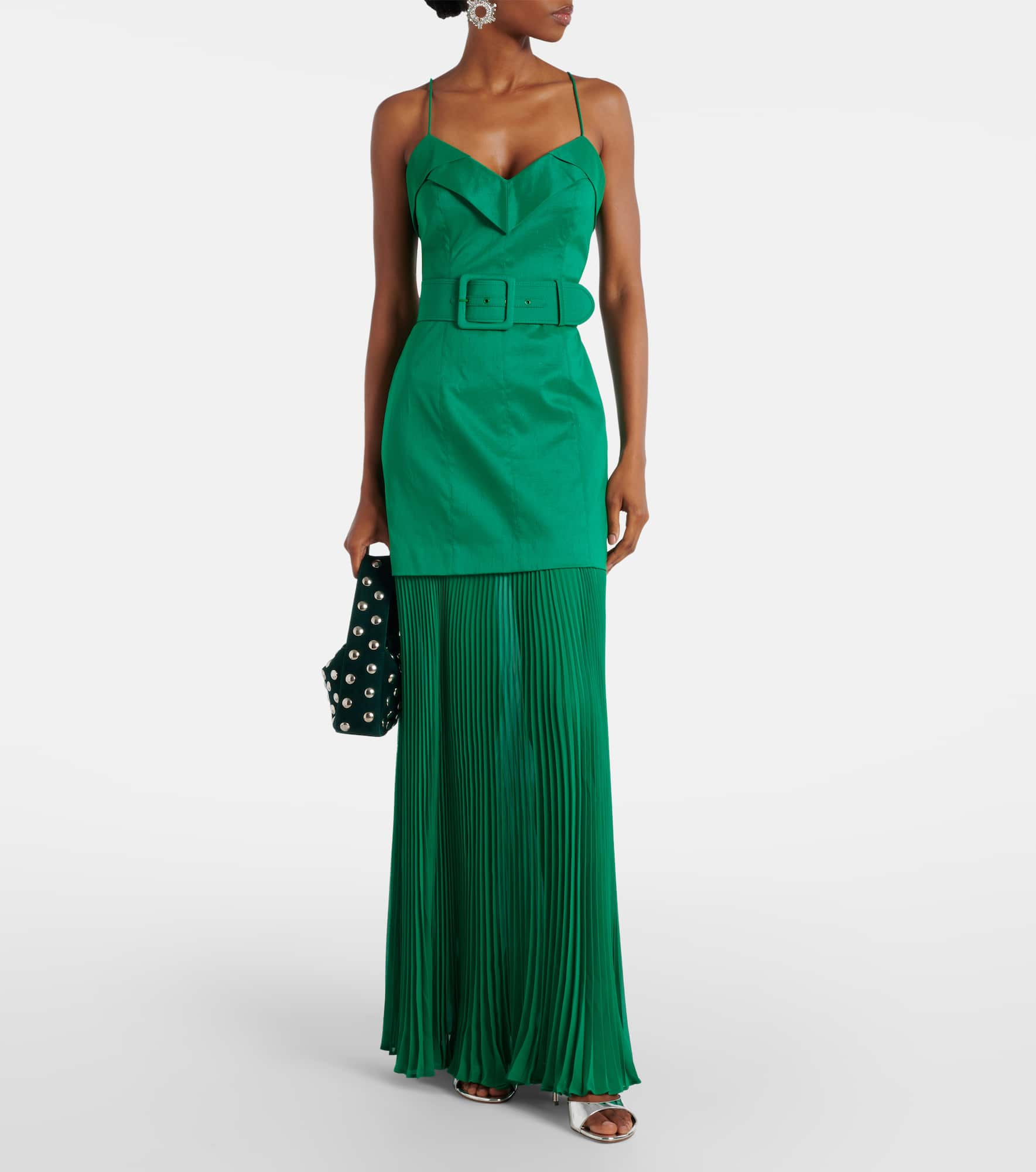 Bailey belted pleated maxi dress - 2