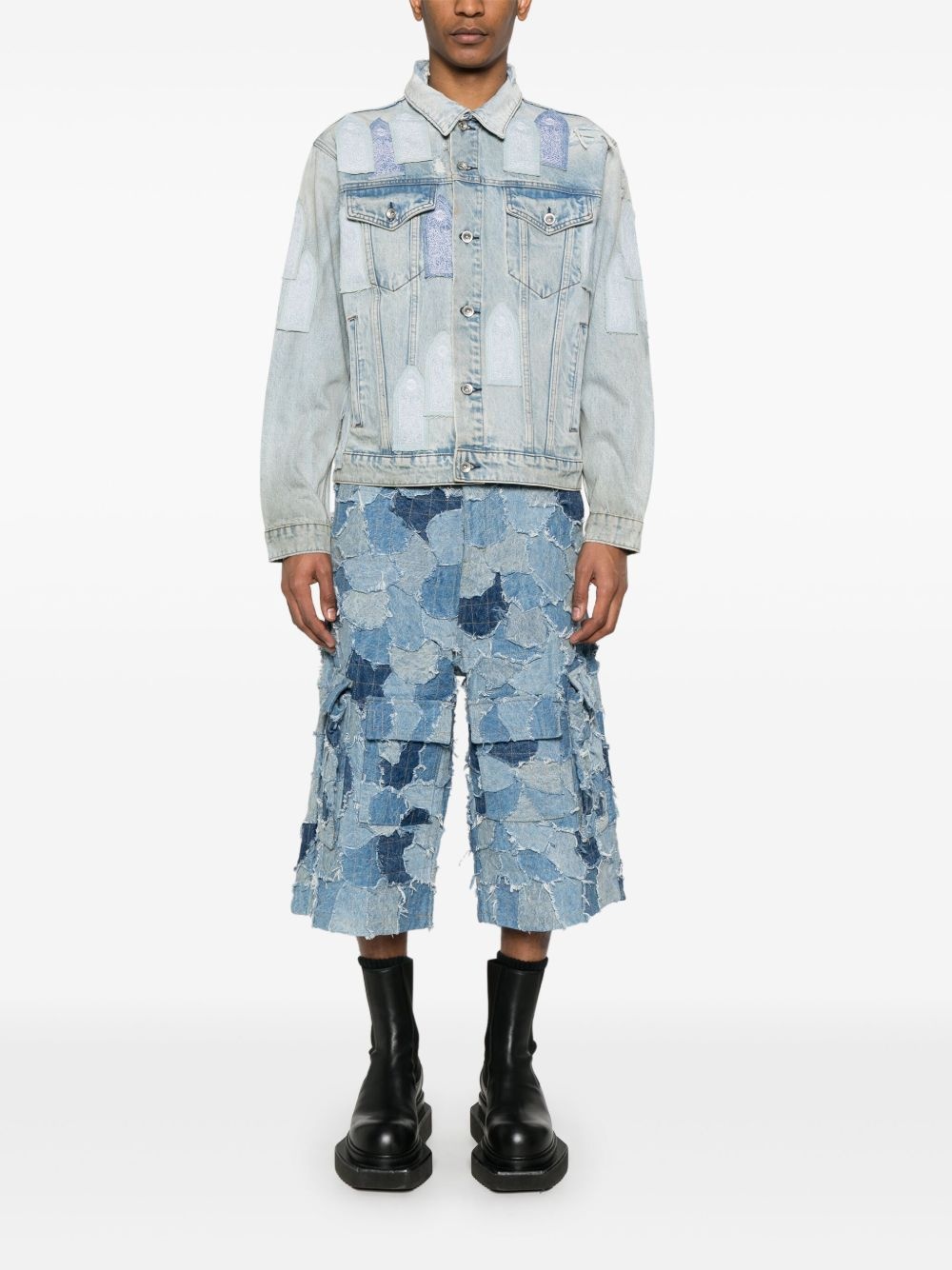 Patched Arched denim jacket - 2