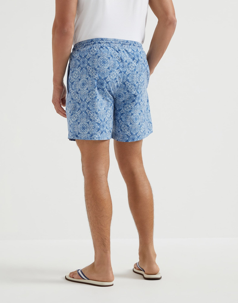 Brunello Cucinelli Paisley nylon swim shorts outlook