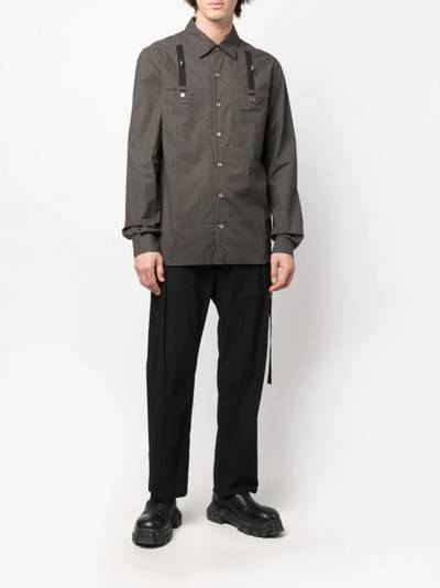 Rick Owens DRKSHDW strap-detail long-sleeve shirt outlook