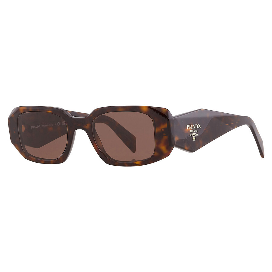 Prada Brown Rectangular Ladies Sunglasses PR 17WS 2AU8C1 49 - 3