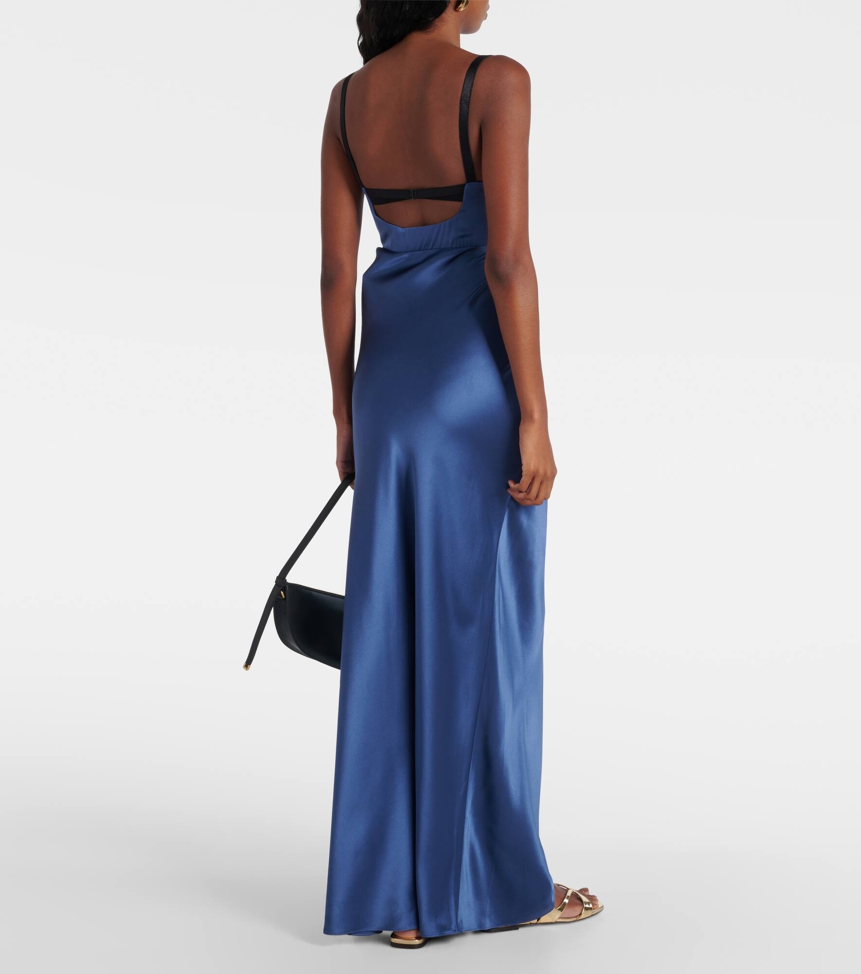 Depeche Balconette satin gown - 3