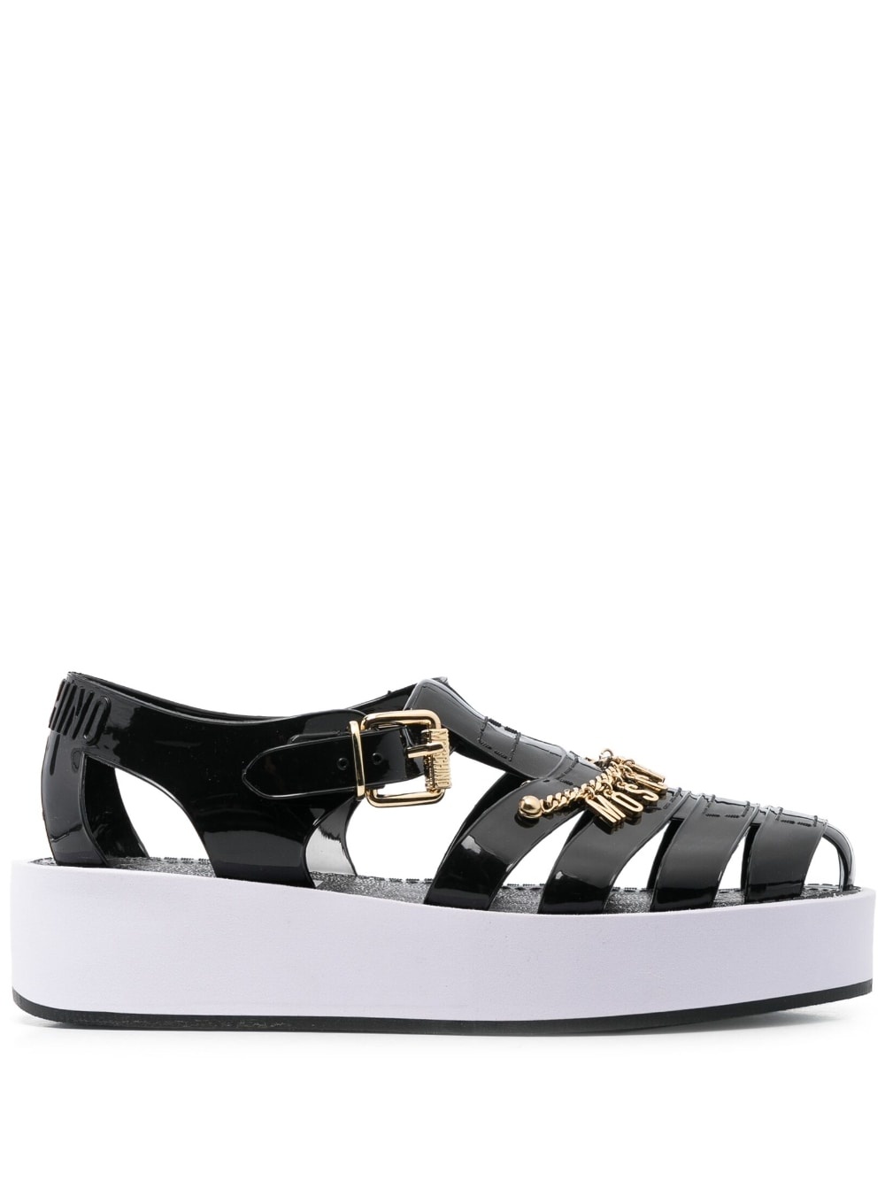flatform caged sandals - 1