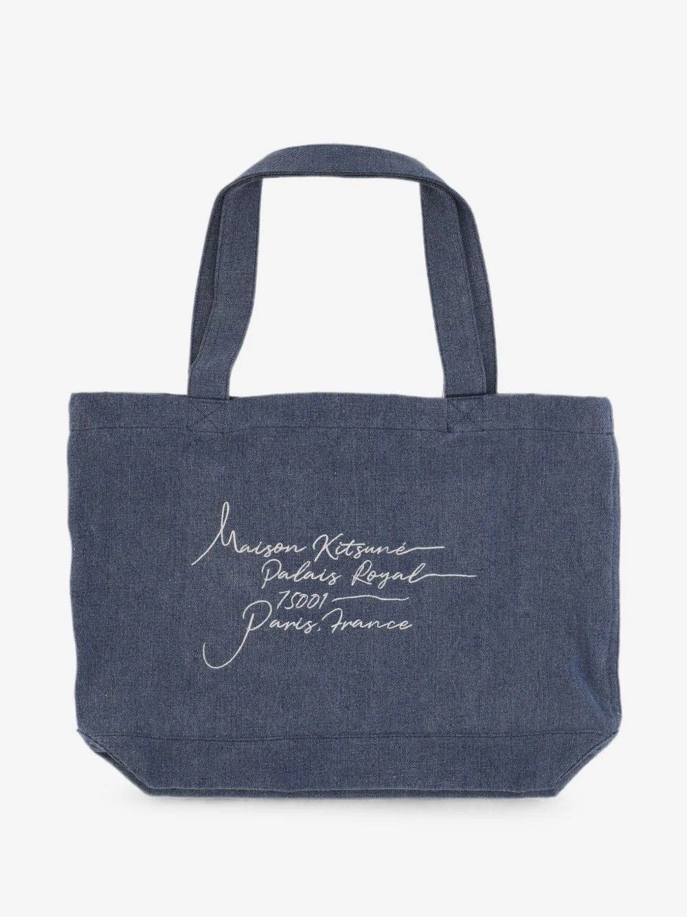 logo denim tote bag - 1