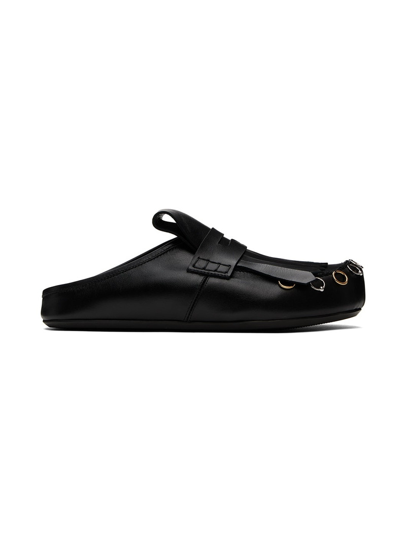 Black Sabot Slip-on Loafers 1
