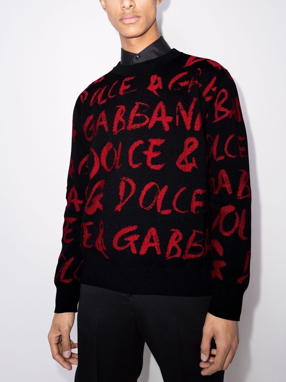 all-over logo jacquard jumper - 2