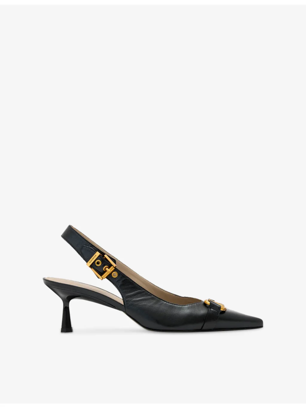 Hera Leather Heeled Sling-Back Courts - 1