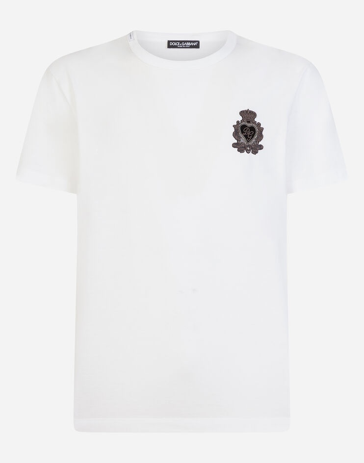 Cotton t-shirt with heraldic patch - 3