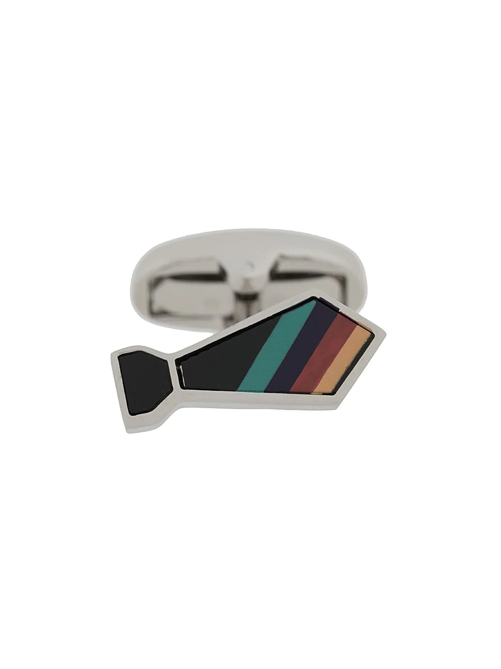 stripe tie cufflinks - 1