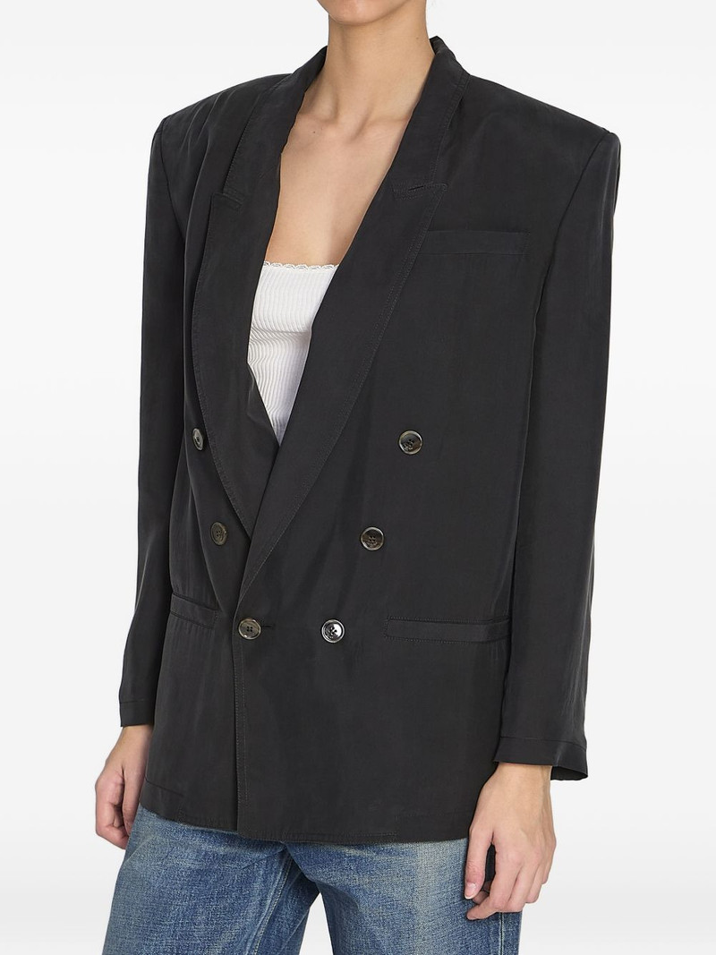 SAINT LAURENT double-breasted peak-lapel blazer outlook