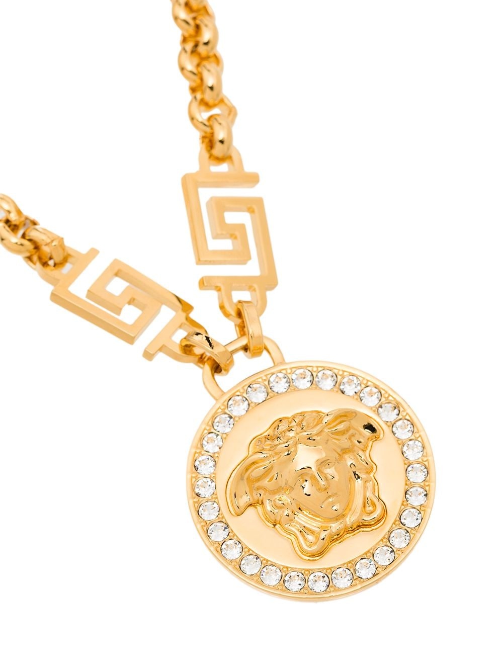 Icon Medusa crystal-embellished necklace - 3