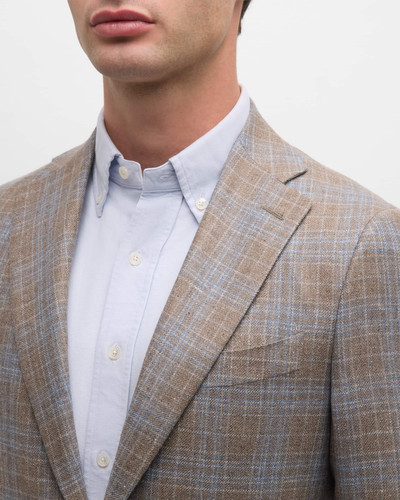 Canali Men's Silk-Wool Plaid Sport Coat outlook