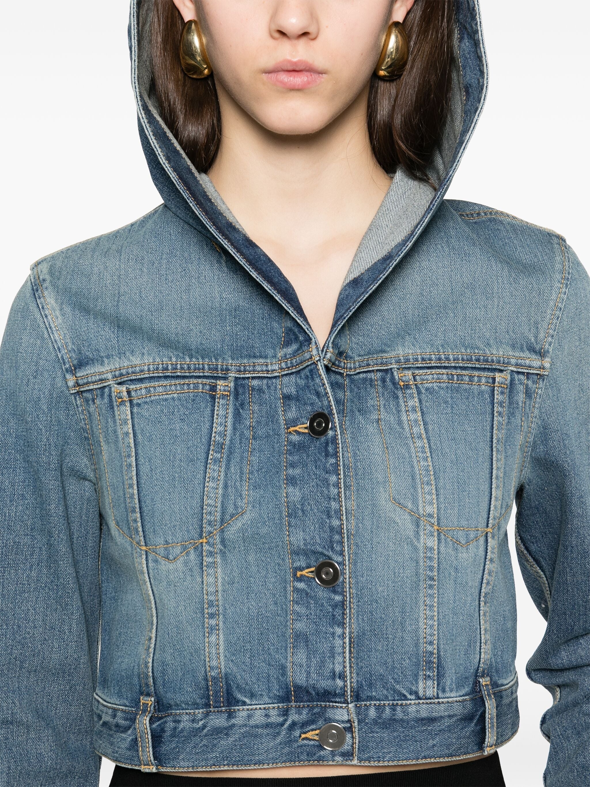 Hooded Denim Jacket - 3