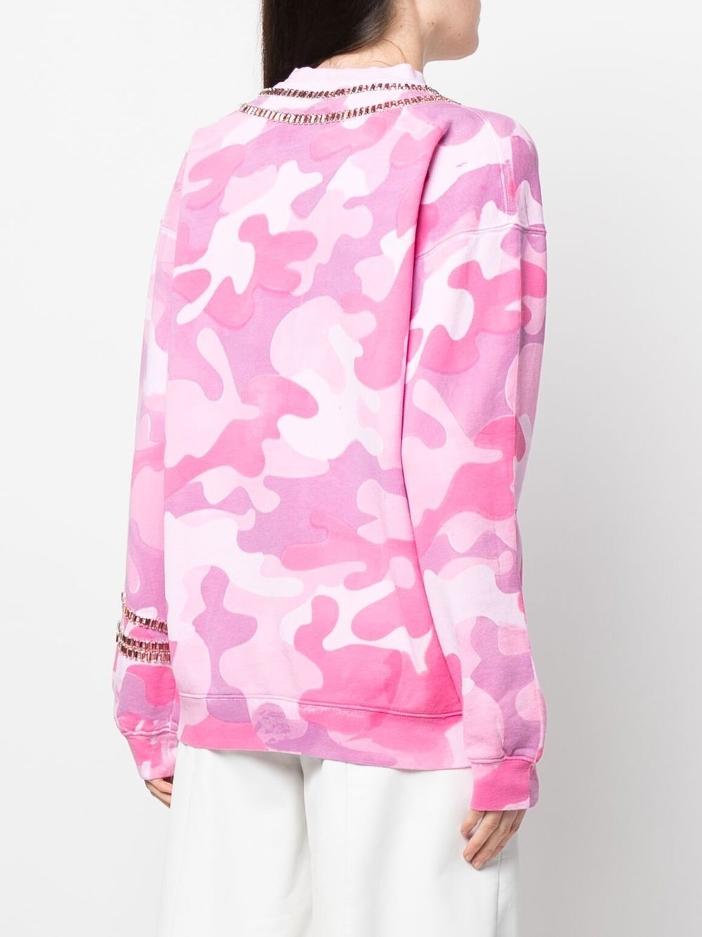 camouflage-print crystal-embellished sweatshirt - 4