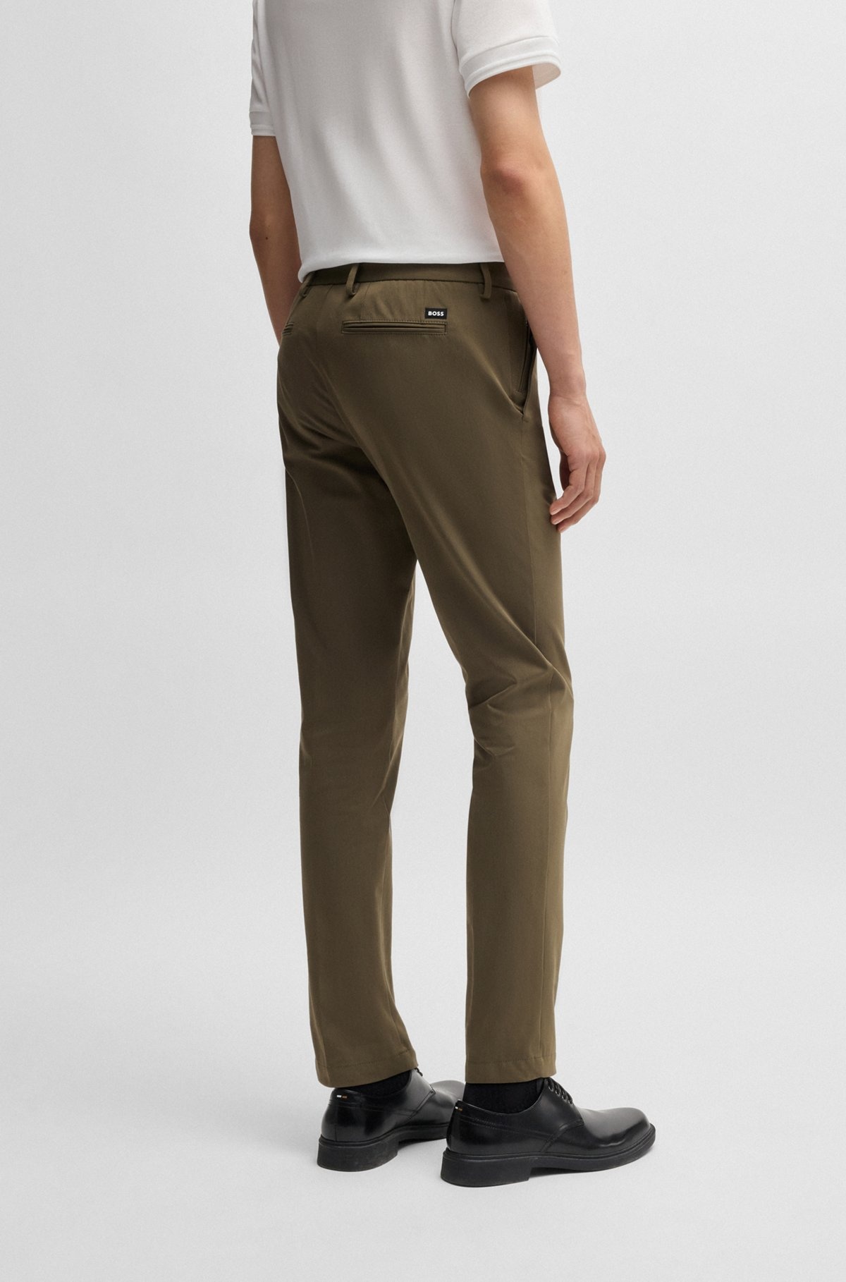 SLIM-FIT TROUSERS IN STRETCH COTTON - 4