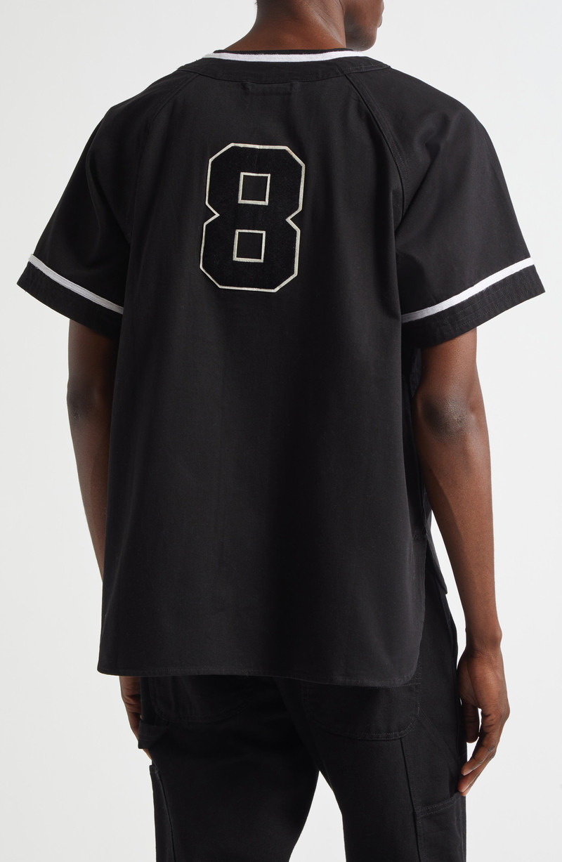 BODE Bode Baseball Shirt in Black at Nordstrom outlook