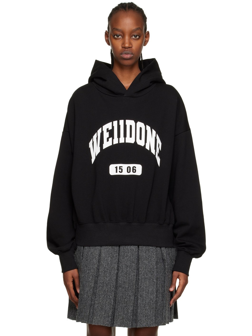 Black Old School Campus Hoodie - 1