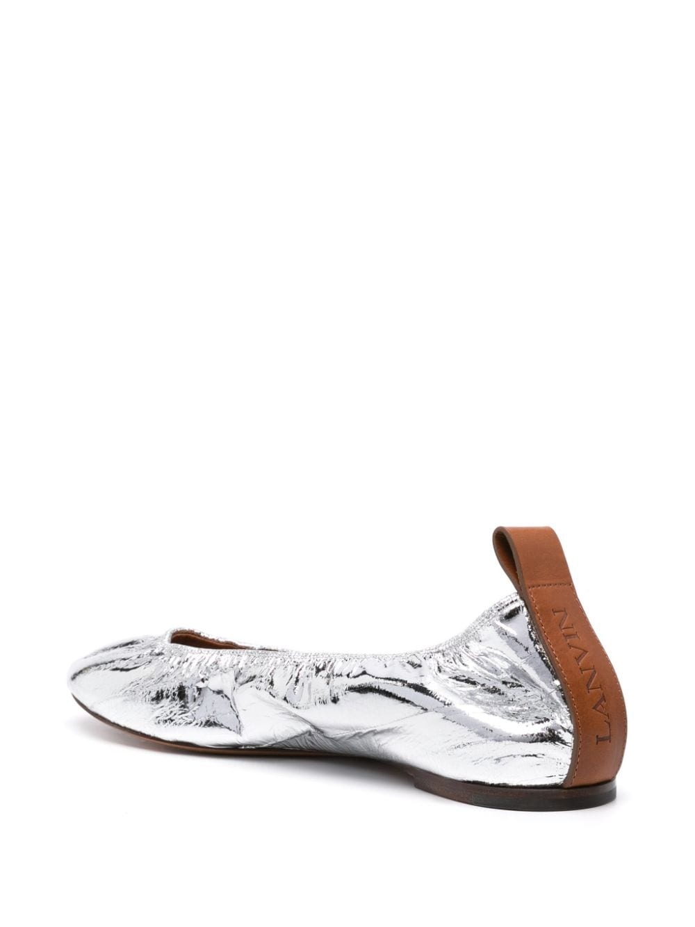 patent-finish leather ballerina shoes - 3