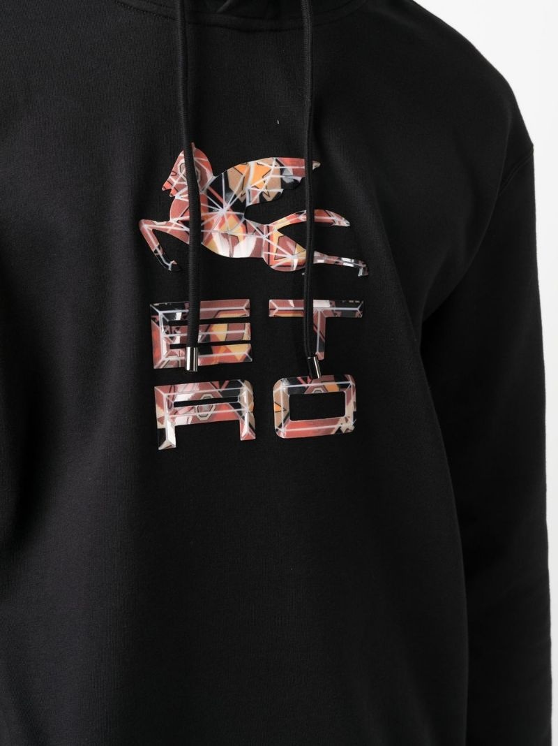 logo-print detail hoodie - 5