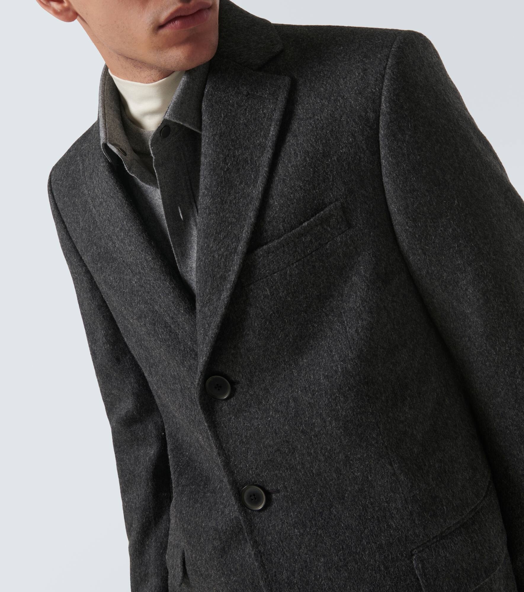 Wool and cashmere-blend coat - 5
