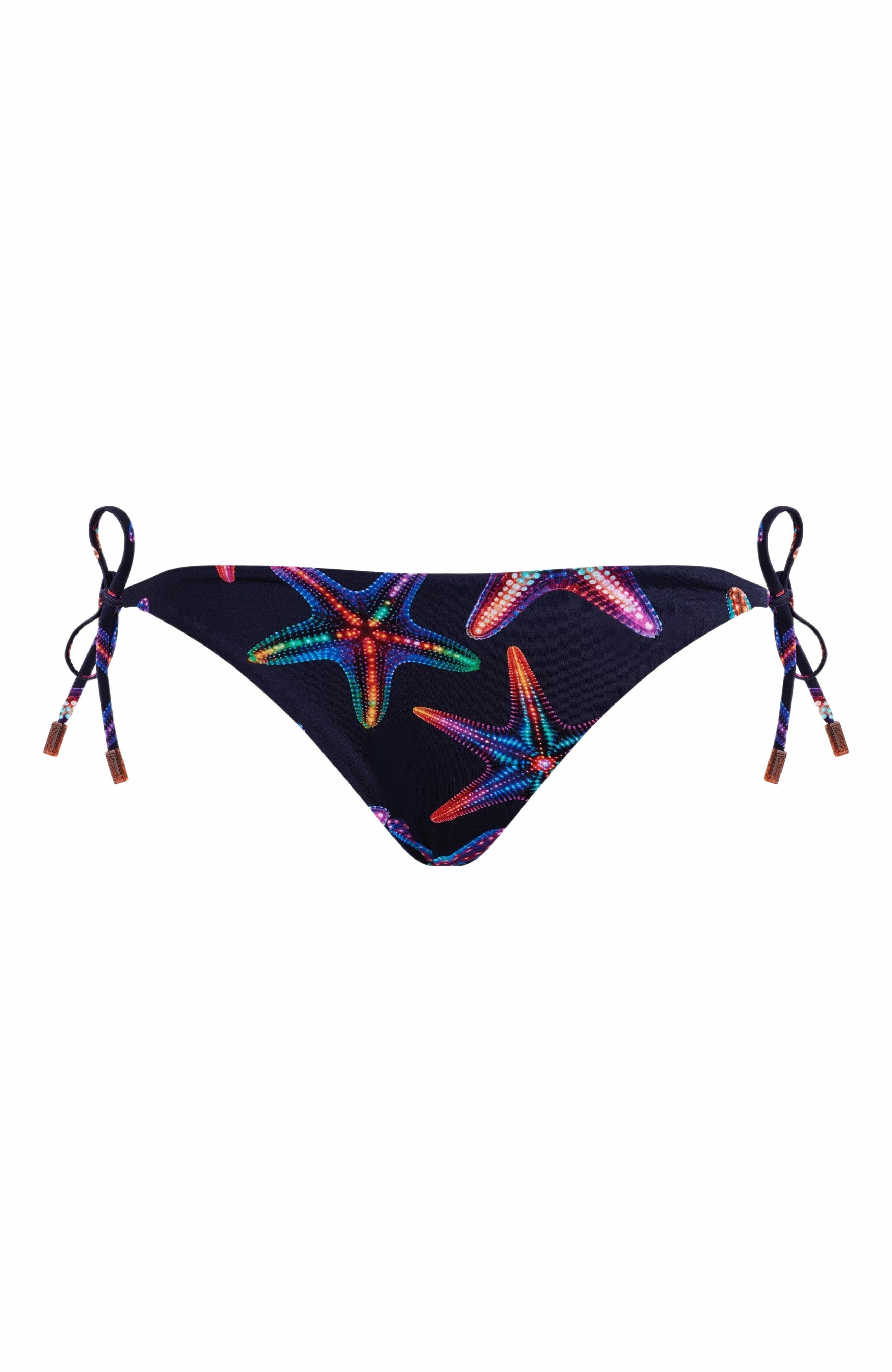 Vilebrequin Women's Disco Stars Side Tie Bikini Bottom in Bleu Marine at Nordstrom - 2