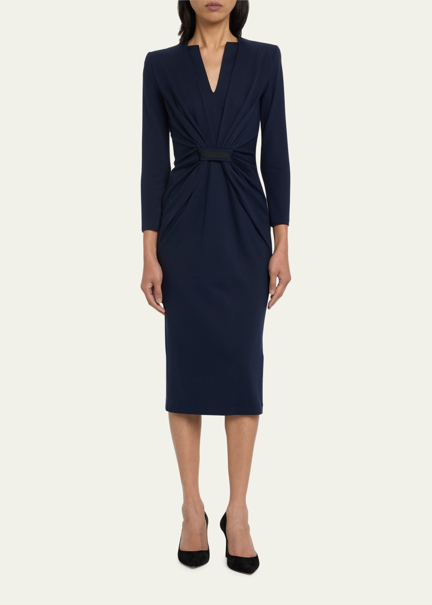 Tab Front Jersey Dress - 2