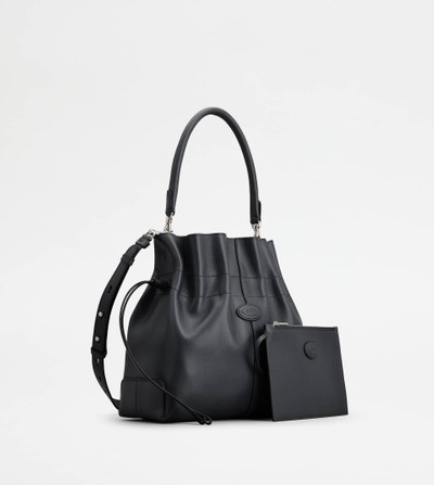 Tod's TOD'S DI BAG BUCKET BAG IN LEATHER SMALL WITH DRAWSTRING - BLACK outlook
