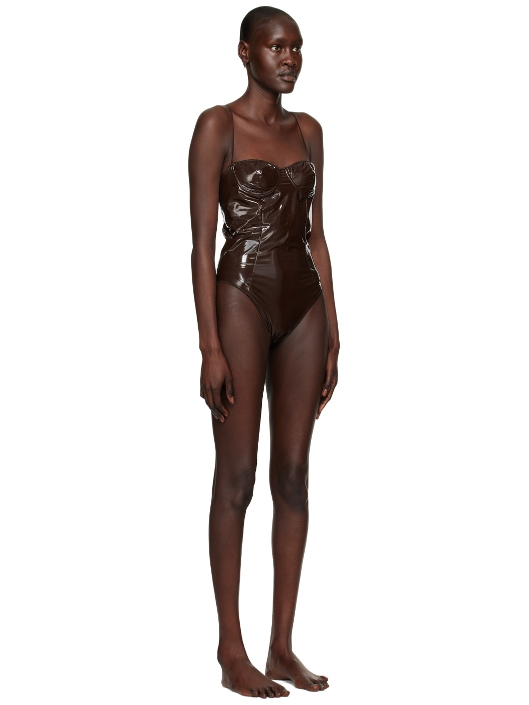 Brown Balconette Swimsuit - 2