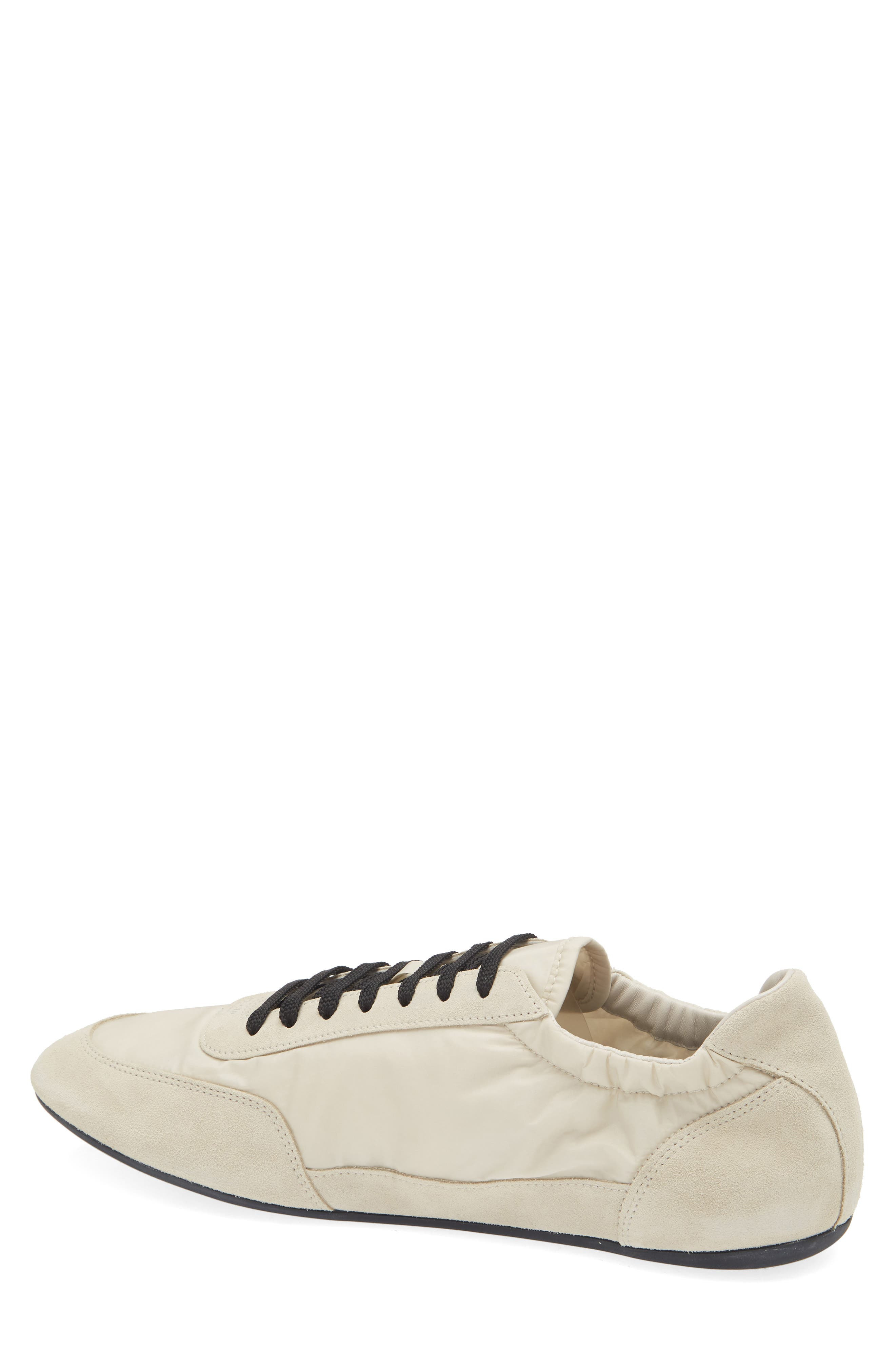 Prada Collapse Mixed Media Low Top Sneaker in Avorio at Nordstrom - 2