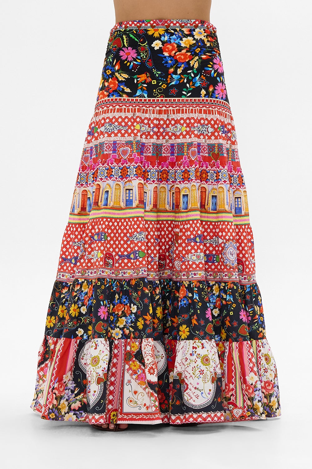 JERSEY SPLICED TIERED SKIRT - 5
