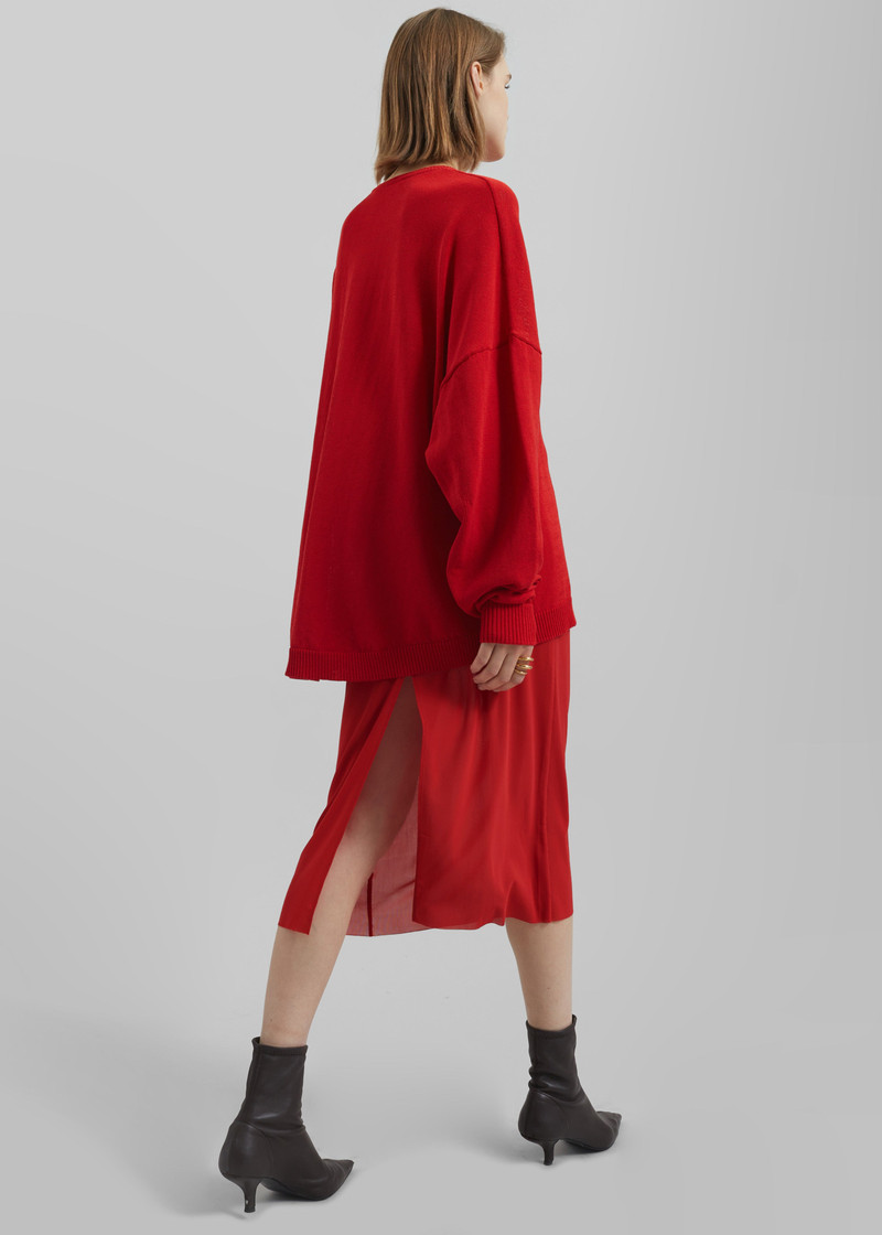 Basel Crew Neck Sweater - Red 7