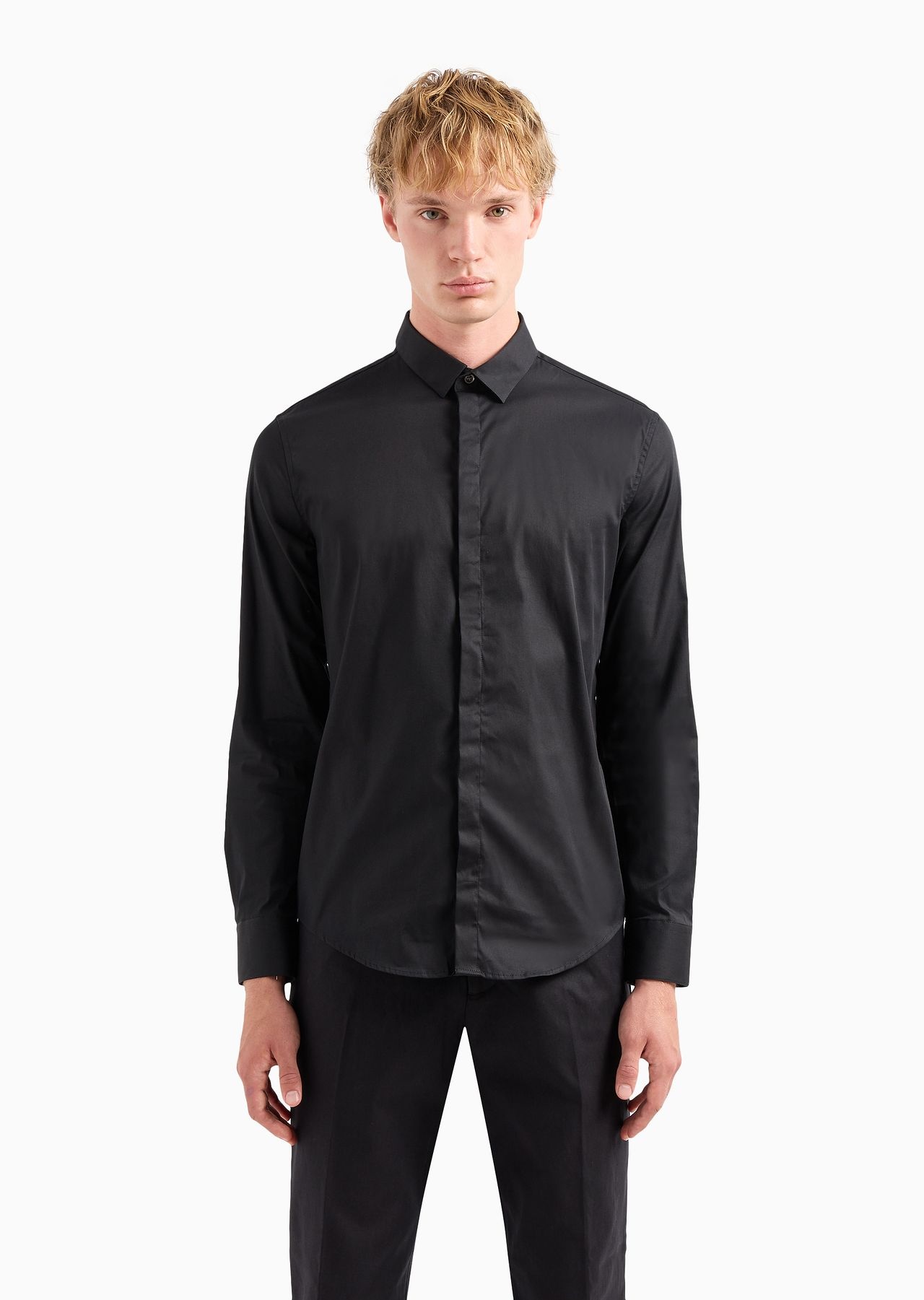 Lightweight comfortable satin slim-fit shirt - 2