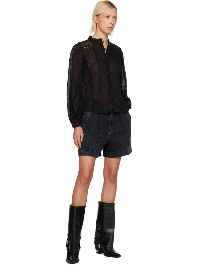 Isabel Marant Étoile Black Noemia Denim Shorts outlook
