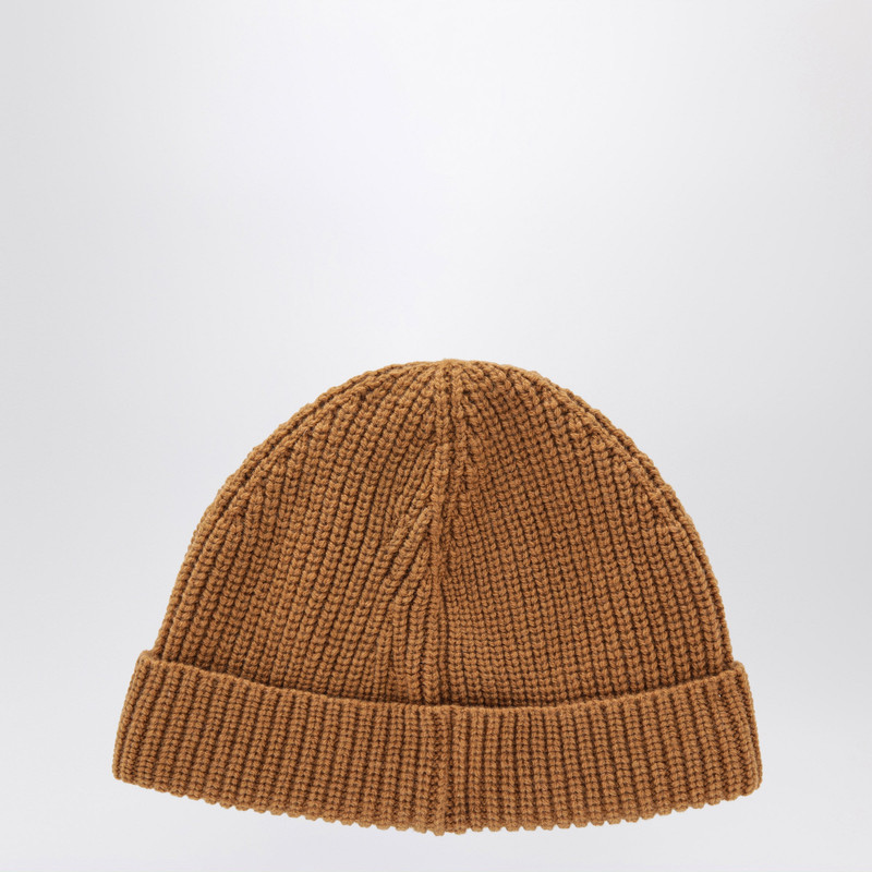 Valentino Camel Vlogo Signature cashmere beanie outlook