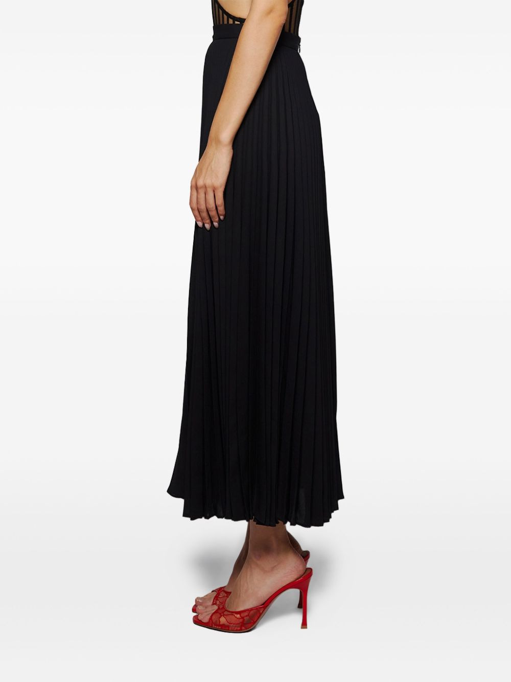 pleated midi skirt - 3