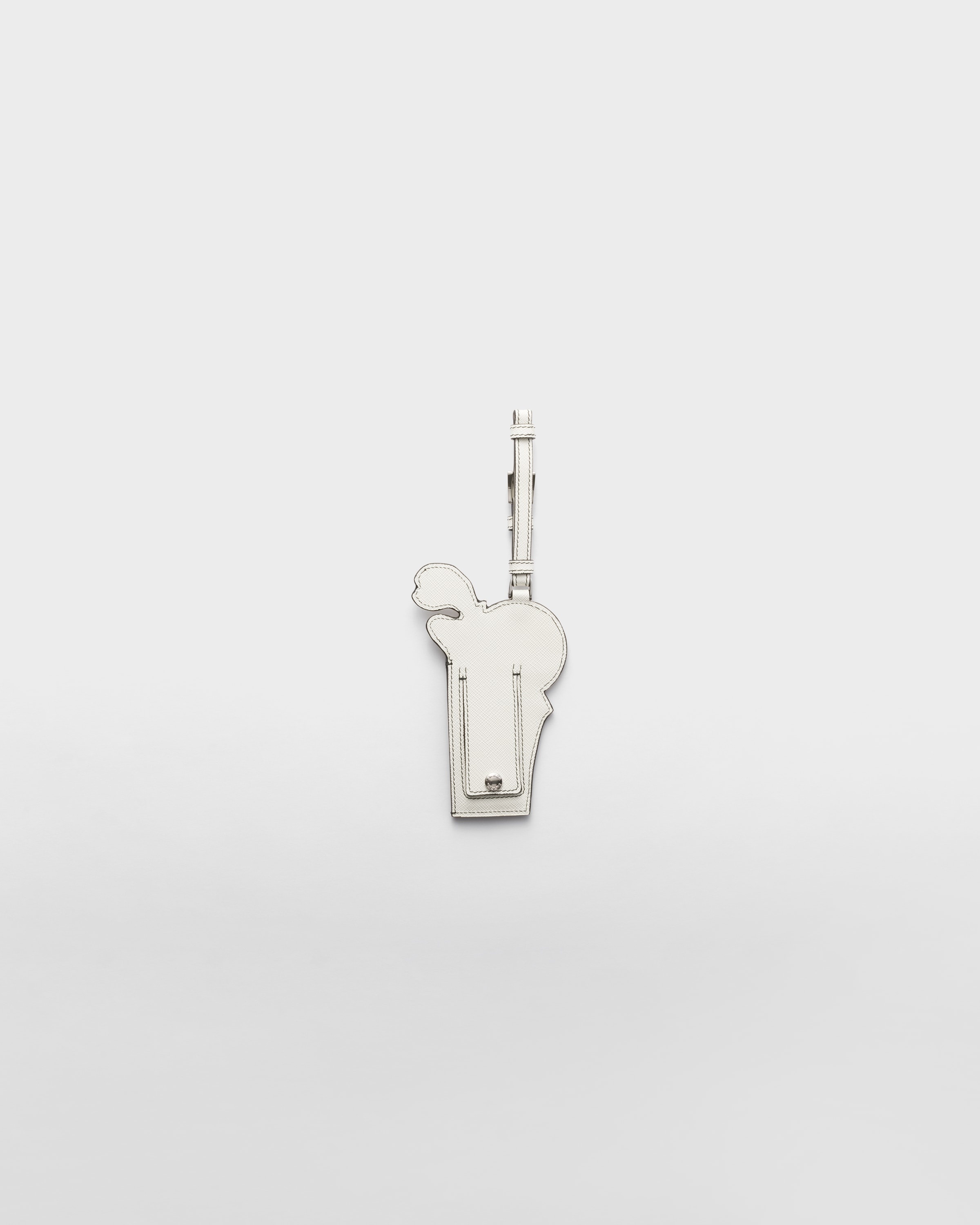 Saffiano leather name tag - 3