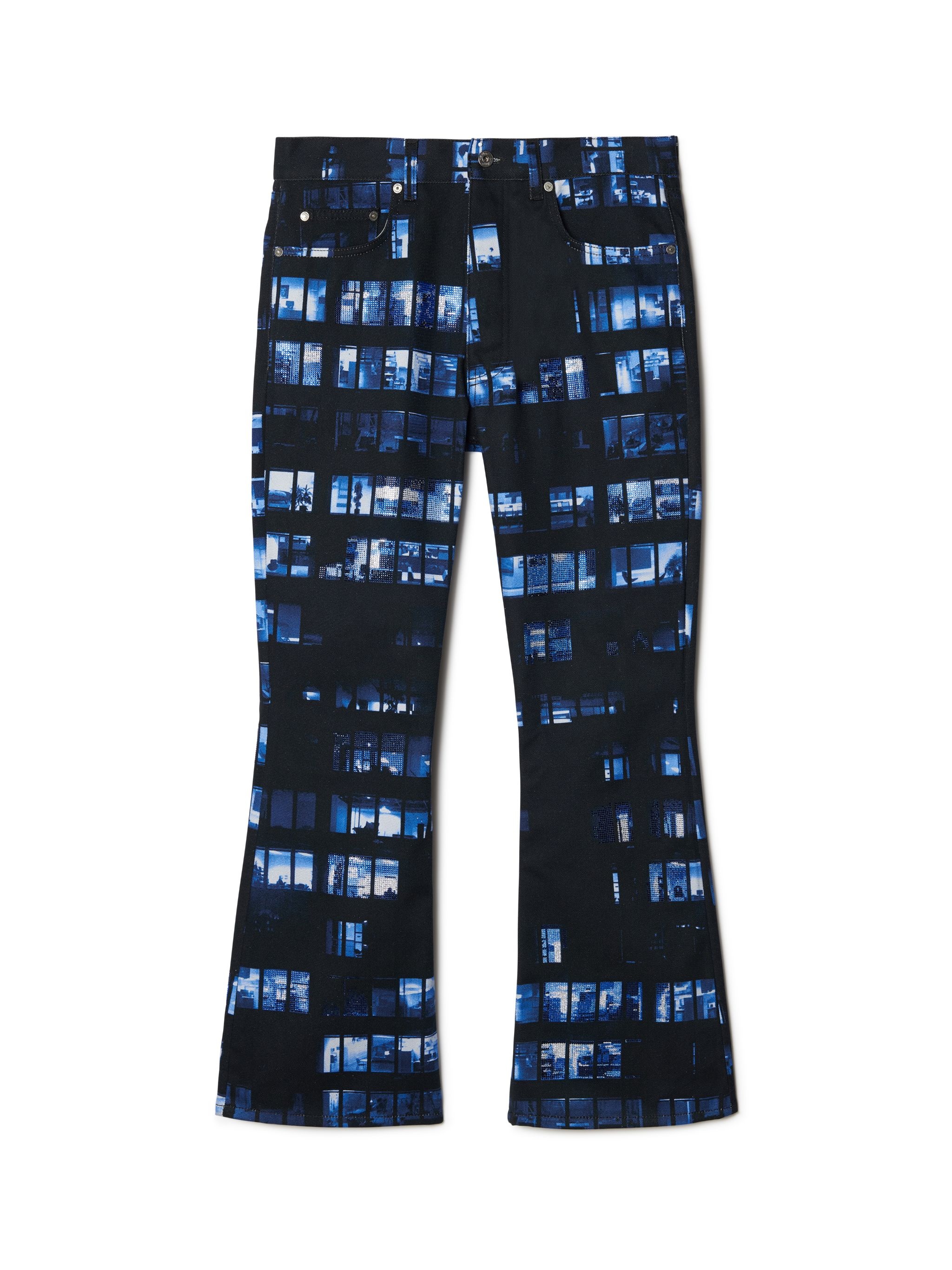 Crystal Windows Crop Flare Jeans - 1
