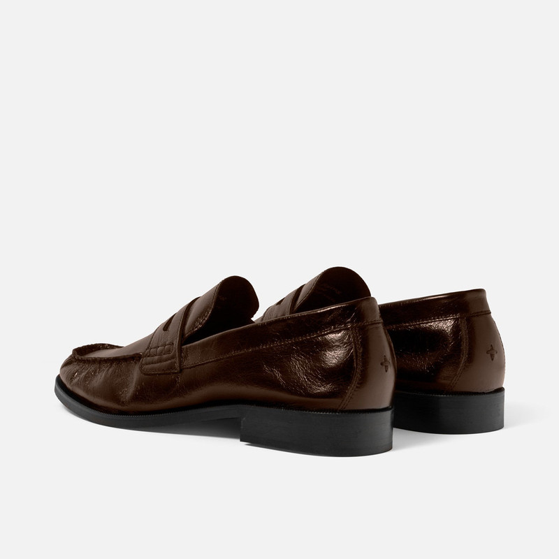 Ezra Chestnut Ruched Loafer - Men's 5