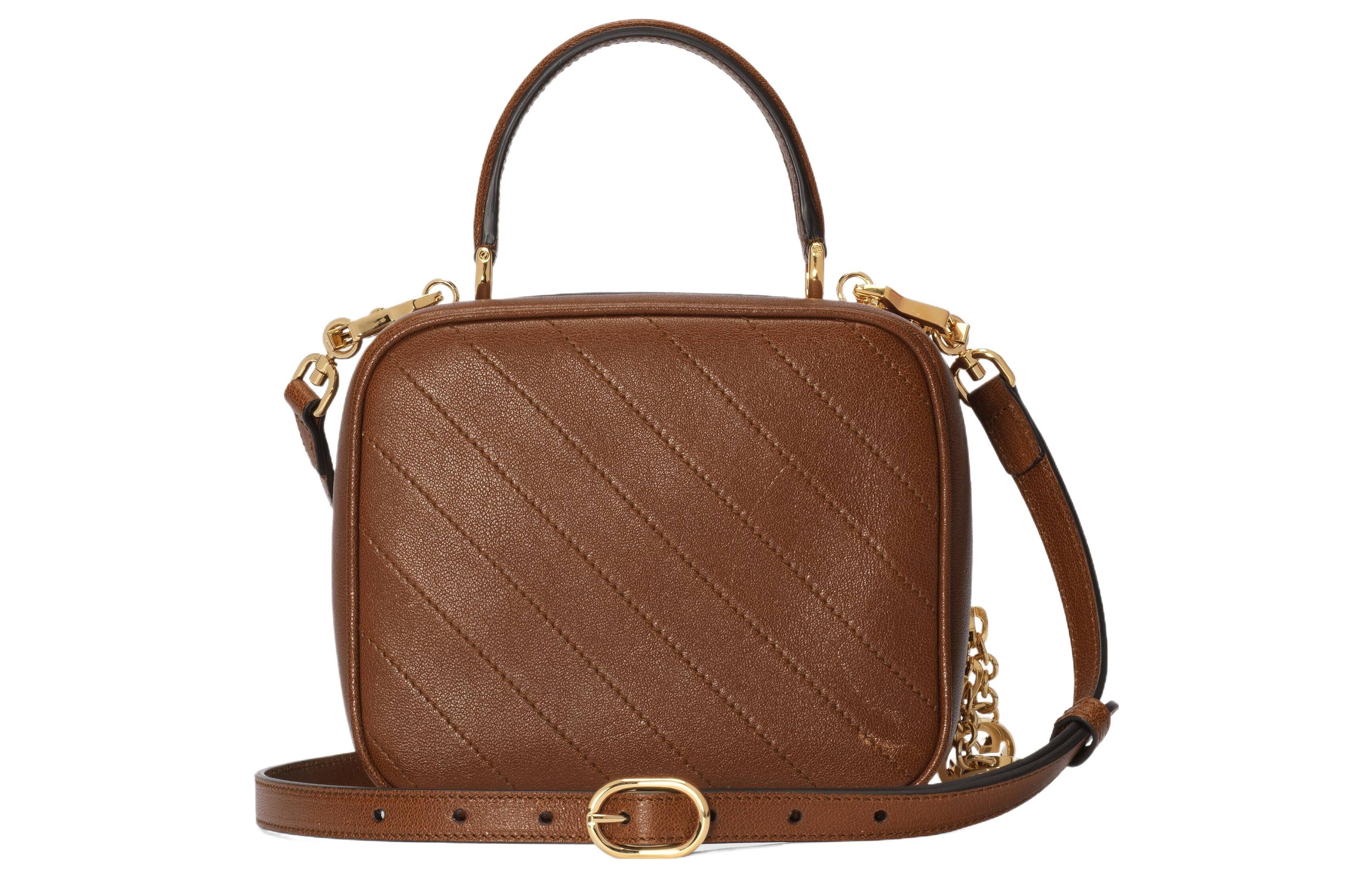 (WMNS) Gucci Blondie Top Handle Bag 'Brown' 744434-1IV0G-2535 - 3