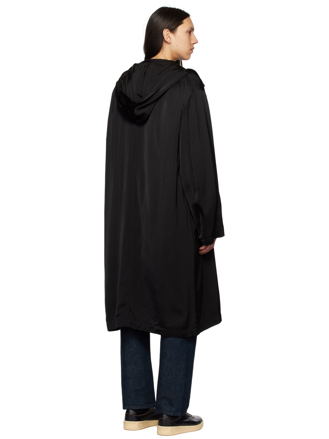Black Hooded Coat - 3