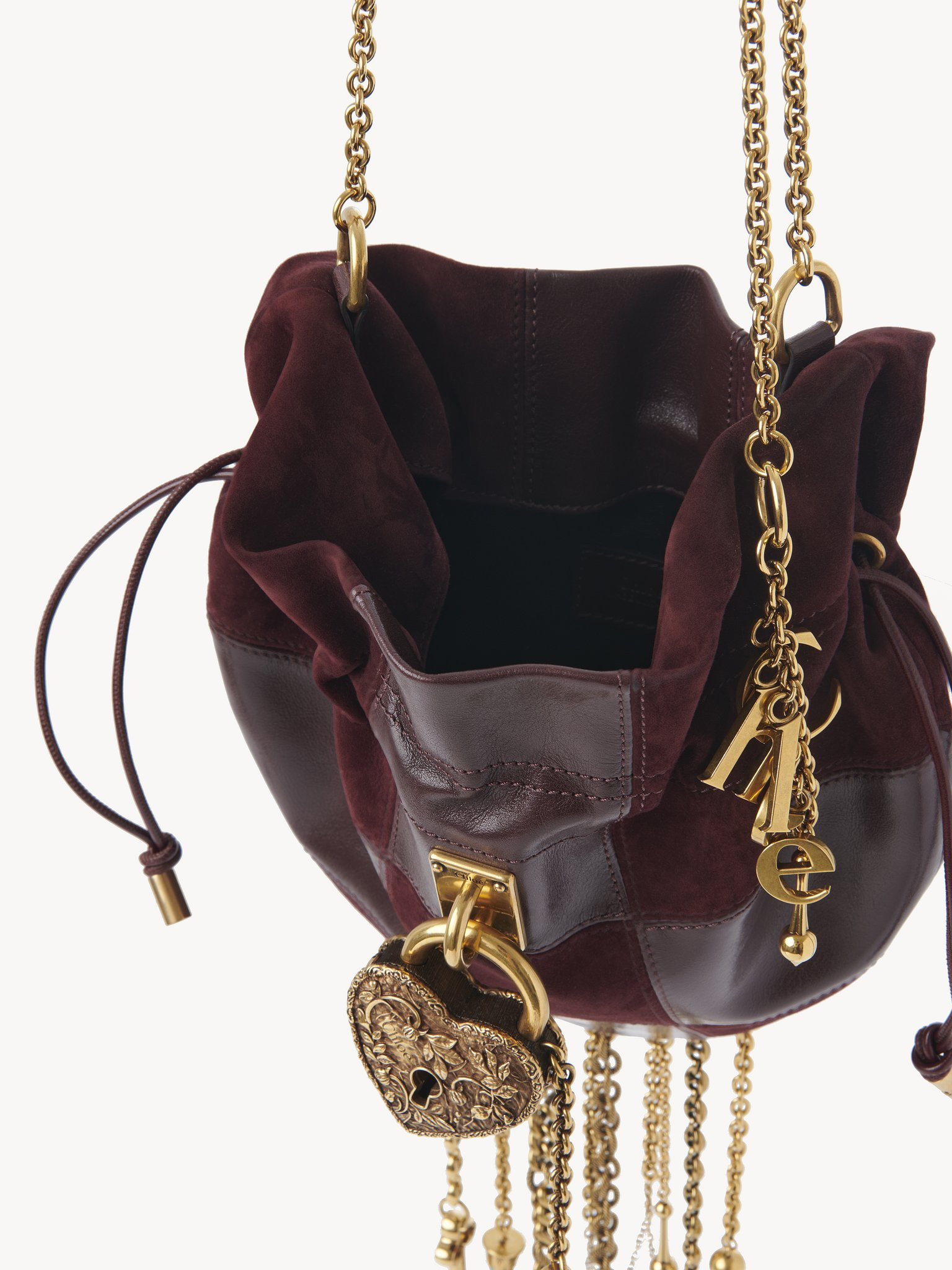 CHÂTEAU TREASURES CROSSBODY BAG IN GRAINED & SUEDE LEATHER - 6