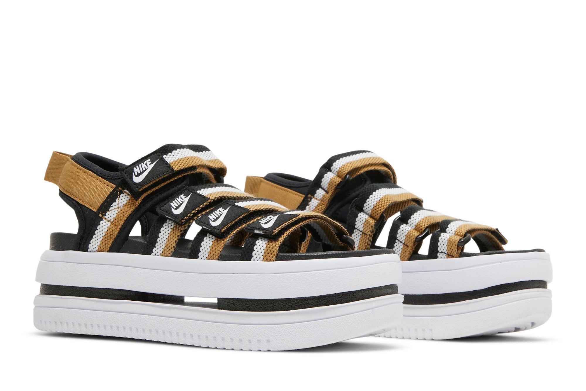 Wmns Icon Classic Sandal 'Black Metallic Gold' - 8