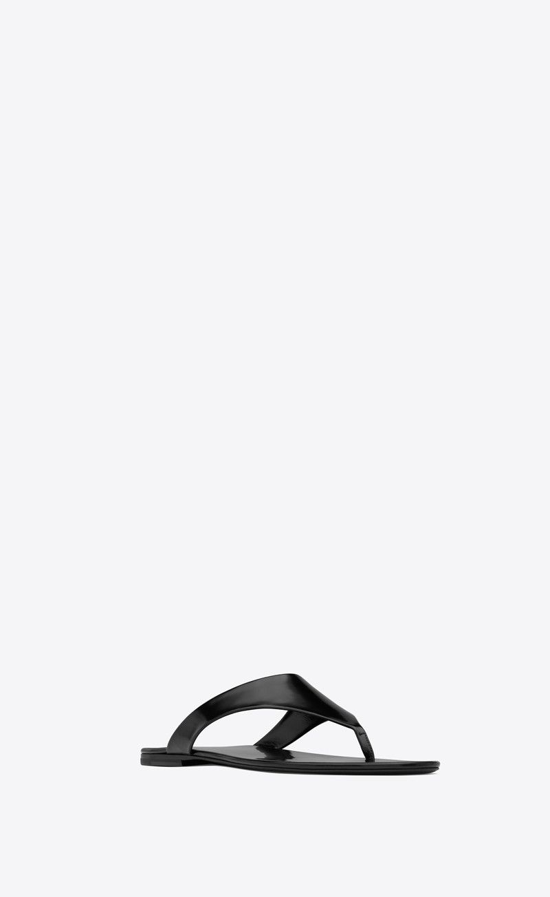 kouros sandals in glazed leather 3