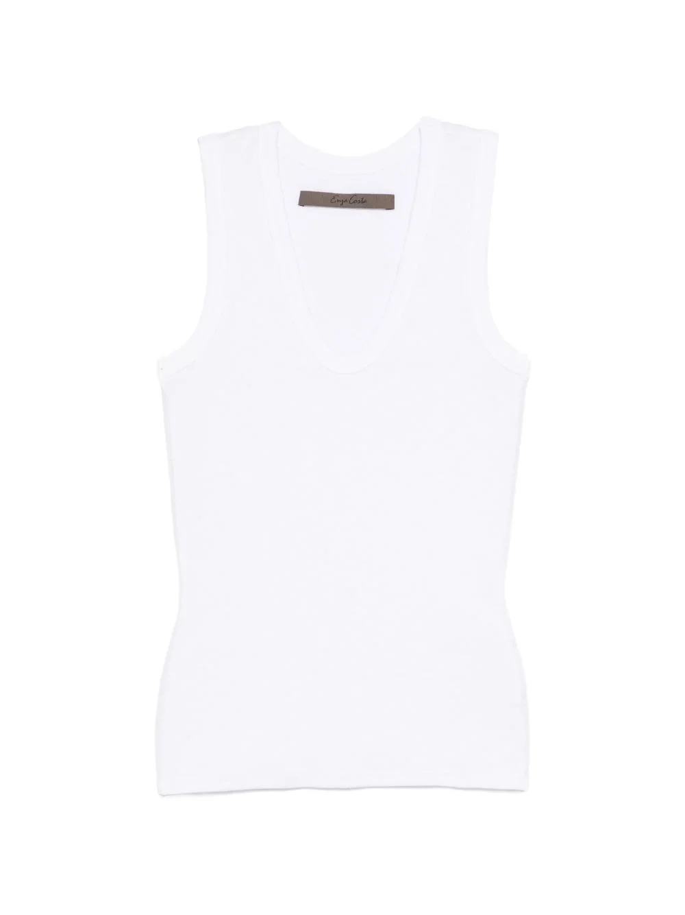 textured rib cotton tank top - 1