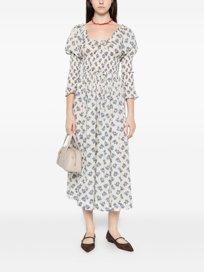 DÔEN scoop neck flower print dress outlook