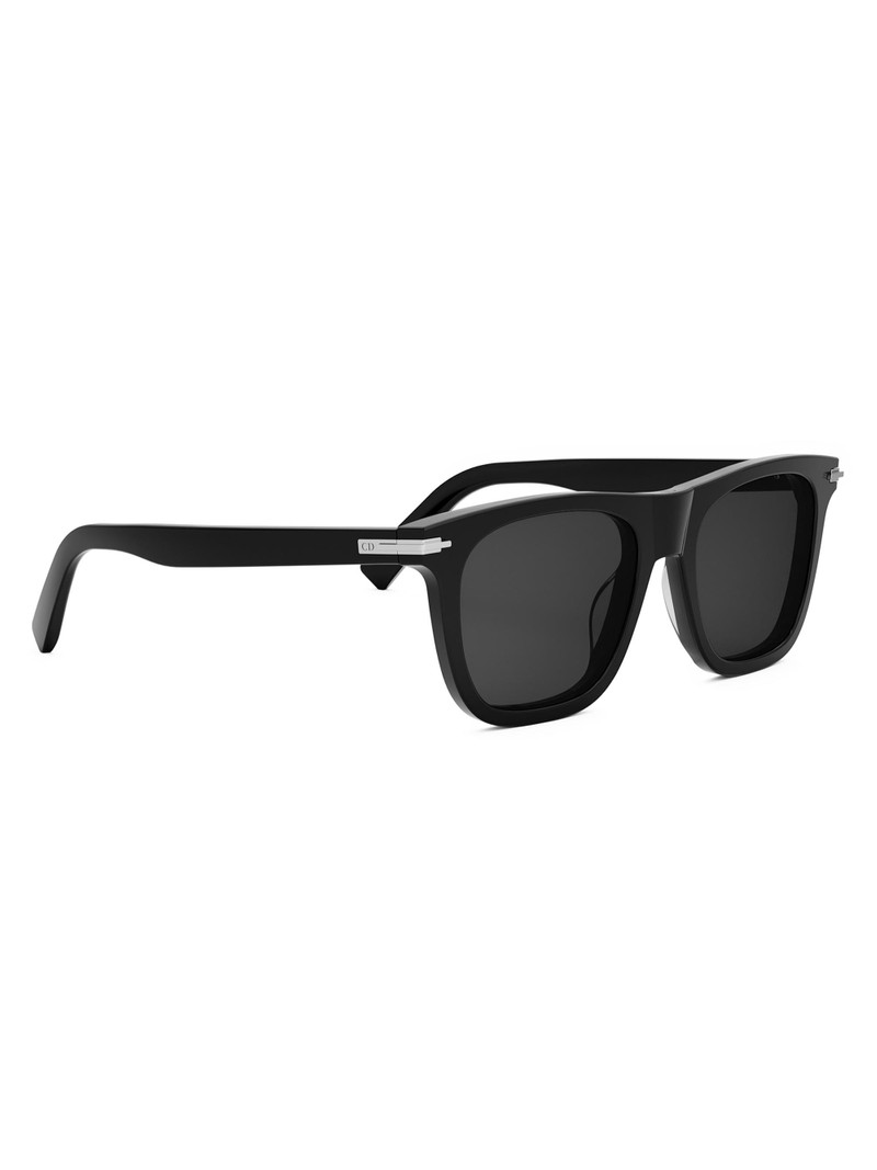 Men's DiorBlackSuit S13I Havana 53MM Square Sunglasses - Black Dark Grey 8